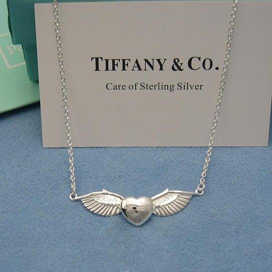 Tiffany & Co. "Angel" Wing necklace, 16"...sterling silver