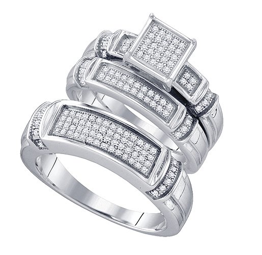 .41ct diamond bridal + groom wedding set