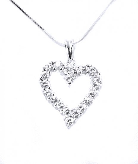 925 Sterling Silver Heart CZ Pendant