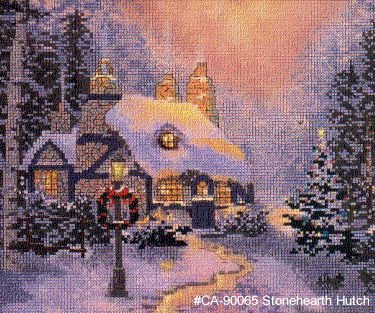 Stonehearth Hutch by Thomas Kinkade - Cross Stitch Chart