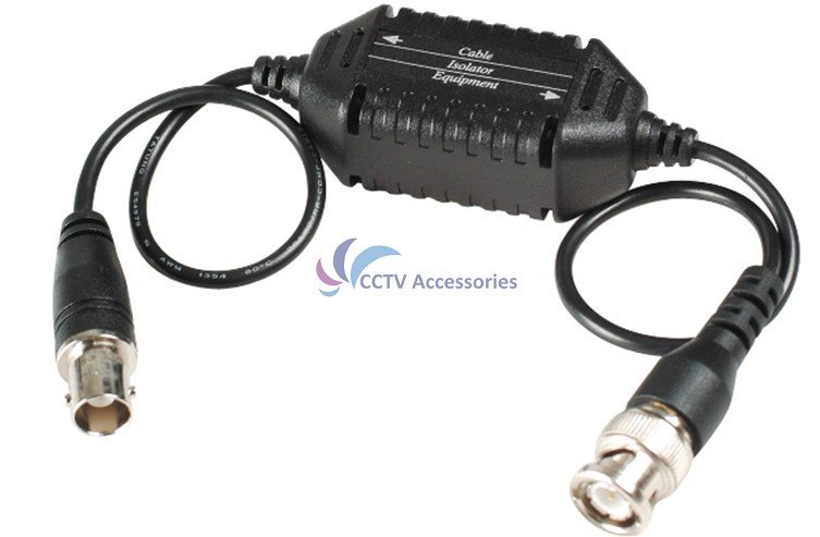 CCTV Video Ground Loop Isolator, Coaxial Cable, BNC