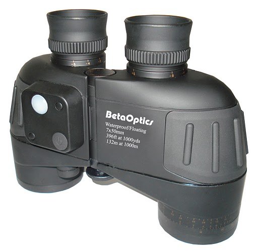 BetaOptics Military Binocular 7x50mm with Waterproof and Compass and range-finding reticle