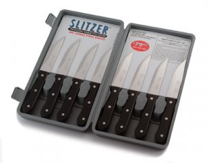 Slitzer 8pc Professional German Style Jumbo Steak Knives