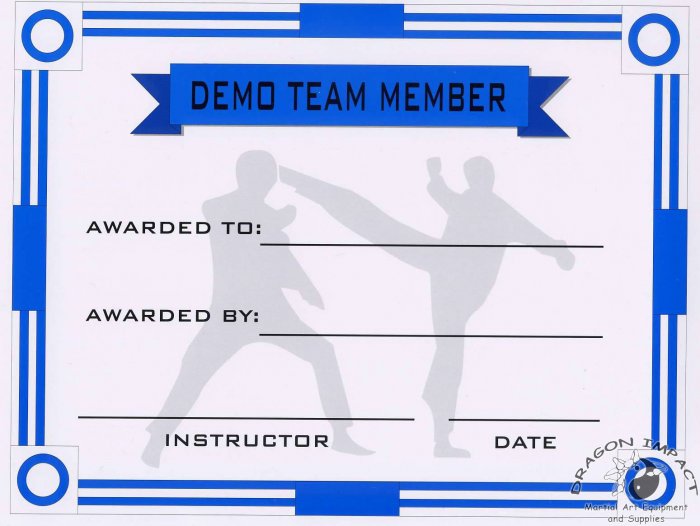 Demo Team Member Certificate - #11385116