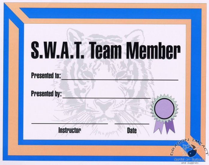 SWAT Team Certificate - #11385112