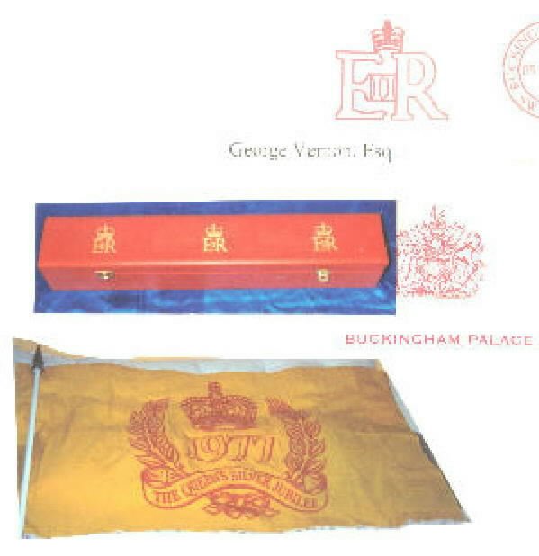 QUEEN ELIZABETH11 SIGNED JUBILEE FLAG