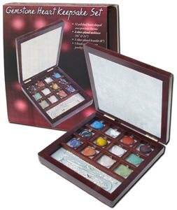 GEMSTONE HEART KEEPSAKE SET - NECKLACE-BRACELET SET