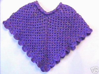Crochet Poncho Pattern Original Design "Grape Wiggles"