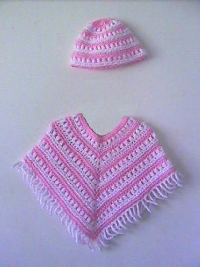 "Katie" Crochet Poncho & Hat Patterrn 1-5 years