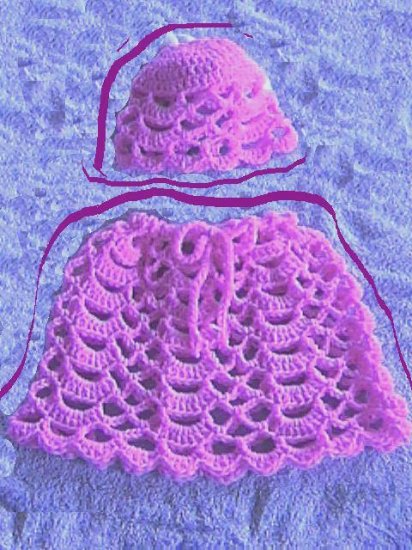 Crochet Pattern for a Poncho and matching Hat 18 months - 4 years