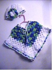 "Life's a Beach" Crochet Pattern Poncho & Hat