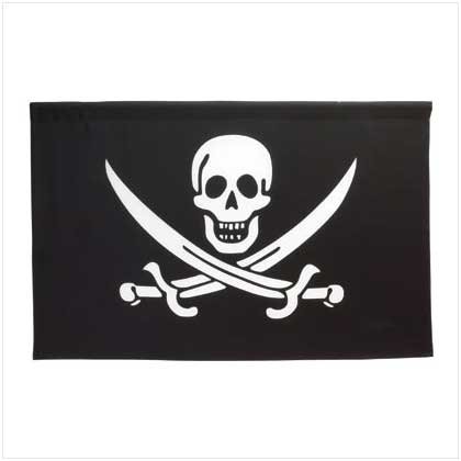 Jolly Roger Black white flag
