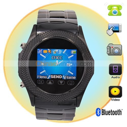 1.5 inch Steel Quad band unlocked watch cell Phone W960