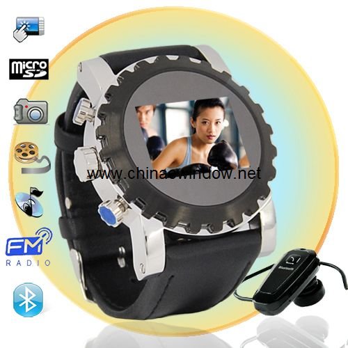 1.5 Inch Touch Screen Leather Strap Watch Cell Phone W958