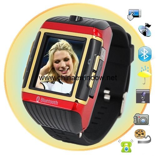 Water Proof 1.3 Inch Touch Screen Quad Band Watch Phone W08