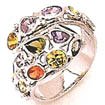 80gm Color Gems Stone Ring 14k W Gold