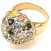 50gm Color Gems Stone Ring 14k W Gold