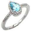 50gm Color Gems Stone Ring 14k W Gold
