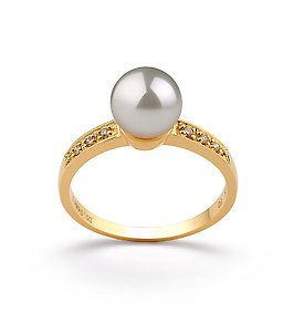 White Japanese Akoya Ring