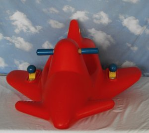 Little Tikes Red Rocket Rocker Ride-On Shuttle Airplane~FED-EX ONLY!!