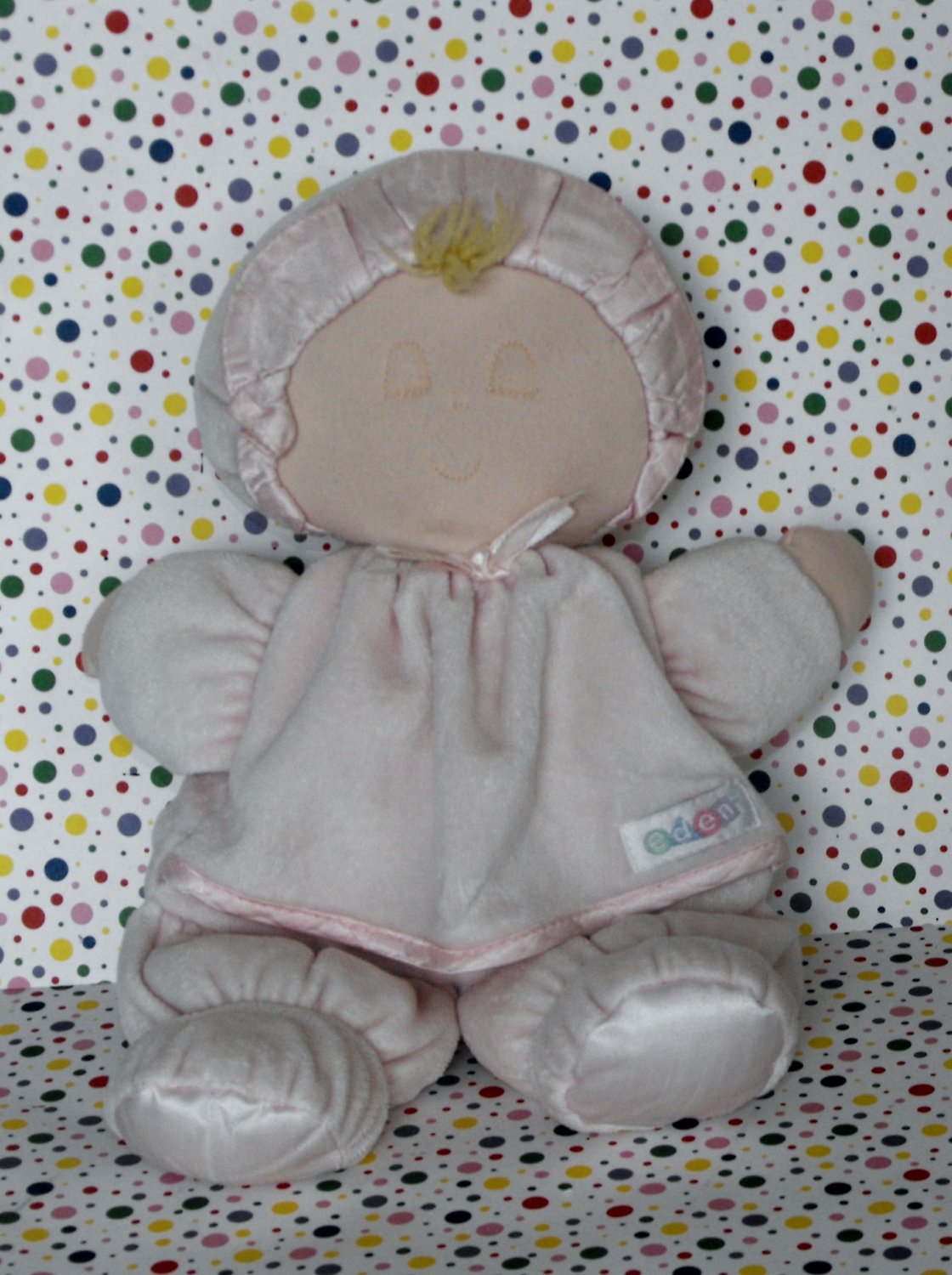4*SOLD~Eden Toys Classic So Soft Pink Baby's First Baby Doll Sleeping