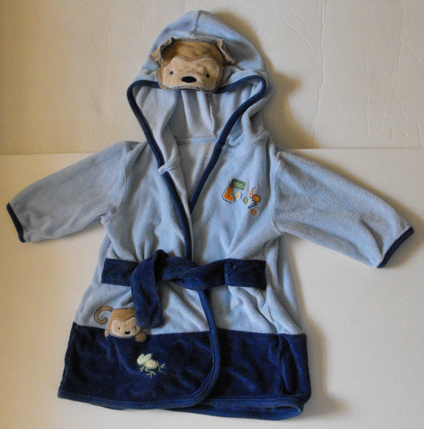 Carter's Baby Boy Blue Monkey Bathrobe
