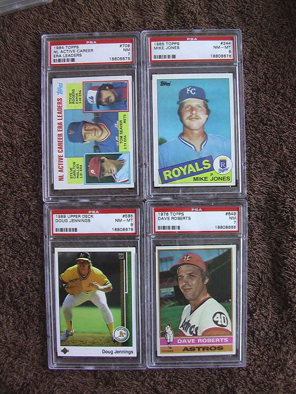 1989 Upper Deck #585 Doug Jennings Athletics PSA 8 Certified Baseball Cards Card Rare Vintage Old