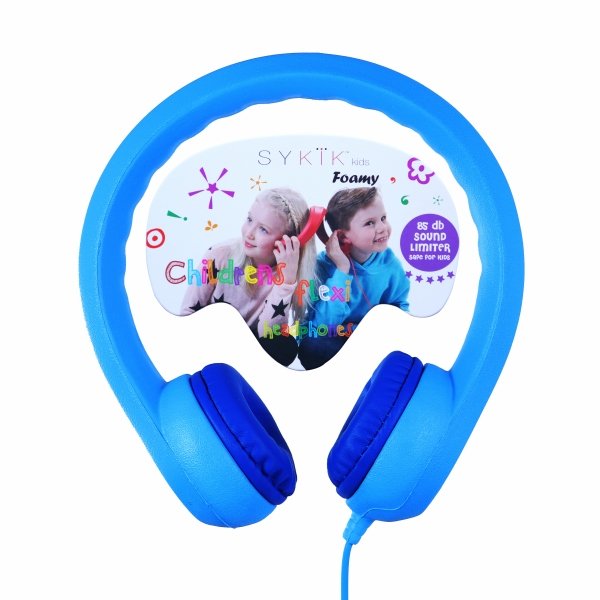 Sykik KDHP126 Foamy Headphones for Kids Blue