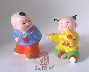 Hand Painted Clay Doll cl66029