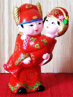 Hand Painted Clay Doll w0836