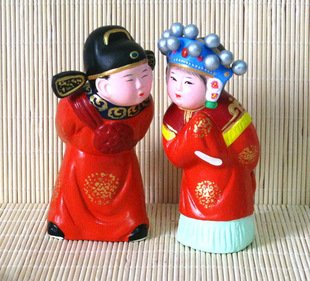 Hand Painted Clay Doll w02020