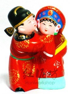 Hand Painted Clay Doll w02083