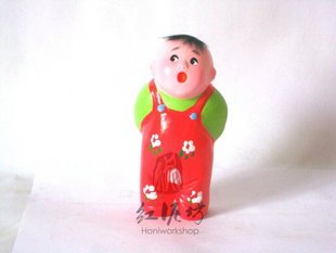 Hand Painted Clay Doll k816
