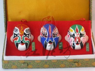 Hand Painted Clay Doll cu503 Beijing Opera Mask
