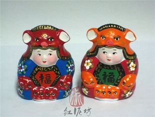 Hand Painted Clay Doll cu86418