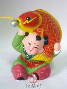 Hand Painted Clay Doll cu02089