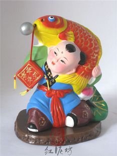 Hand Painted Clay Doll cu66065