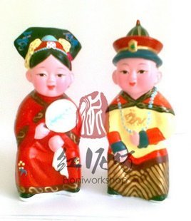 Hand Painted Clay Doll cu96146