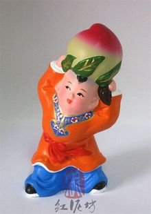 Hand Painted Clay Doll b86406