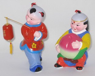 Hand Painted Clay Doll b99021