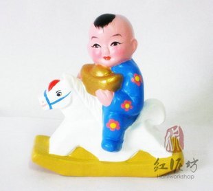 Hand Painted Clay Doll b99057
