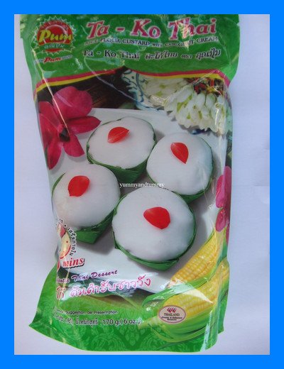 THAI RICE FLOUR CUSTARD WITH COCONUT CREAM DESSERT