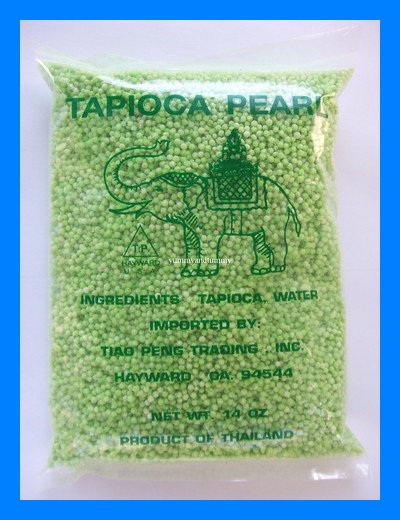 THAI MINI GREEN TAPIOCA PEARLS ALL NATURAL - USA SELLER