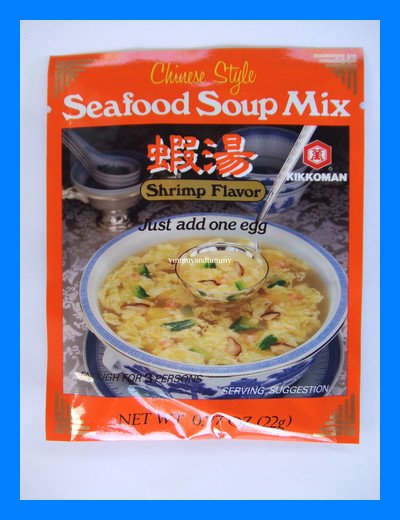 KIKKOMAN CHINESE STYLE SEAFOOD SOUP MIX - SHRIMP FLAVOR
