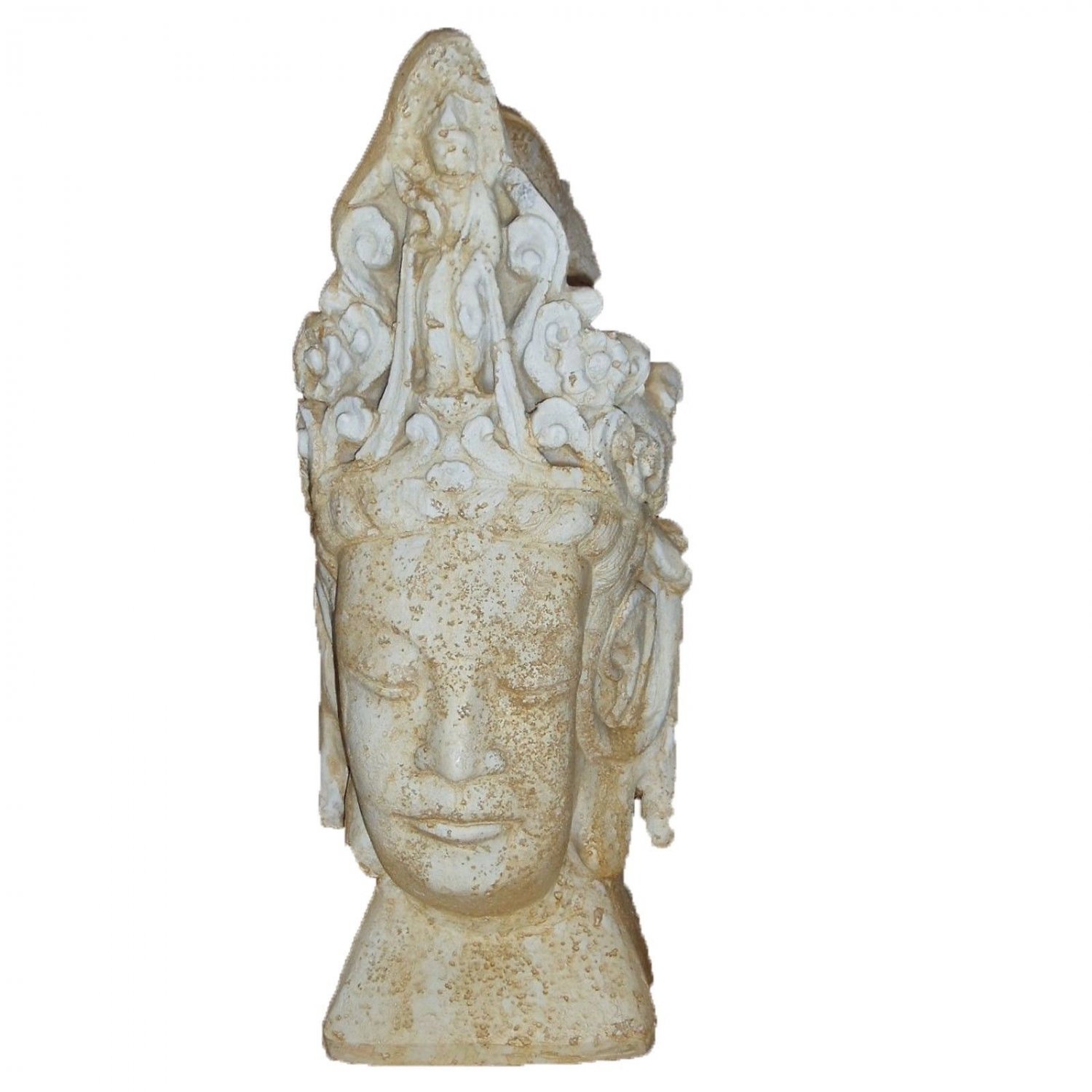 Asian Goddess Head Outdoor Garden Statuary Yard Art Statue Pompeii Finish