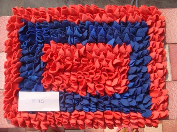 Orange and Blue Floor Mat