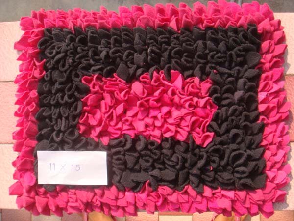 Pink and Black Floor Mat