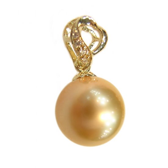 14K Gold 10-11mm Tahitian South Sea Pearl Pendants SPGG-301011003