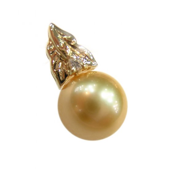 14K Gold 10-11mm Tahitian South Sea Pearl Pendants SPGG-301011007