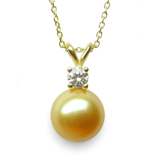 14K Gold 11-12mm Tahitian South Sea Pearl Pendants SPGG-301112012